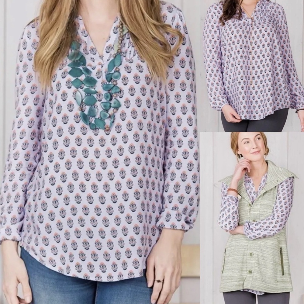 Matilda Jane | Delicate Topiary Top The Adventure Begins Purple